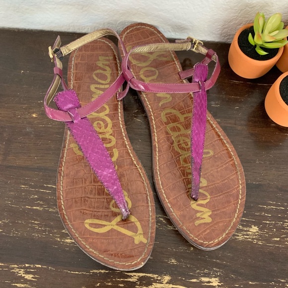 Sam Edelman Shoes - Sam Edelman | purple snake print sandals